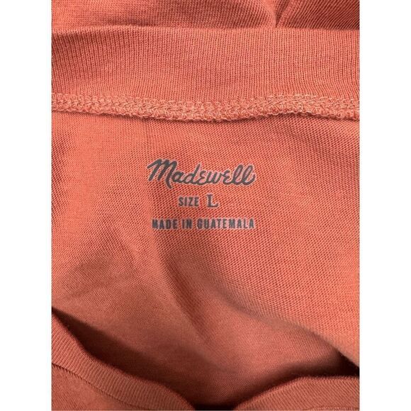Madewell Tie Front Short Sleeve Blouse Size Large - Picture 3 of 5